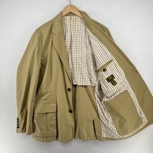 KEVINS Blazer Men L Tattersall Lined Sport Coat Unstructured Coolmax Cotton